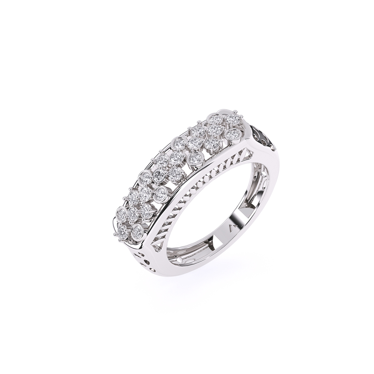 14K Gold Round Cut Diamond Engagement Ring