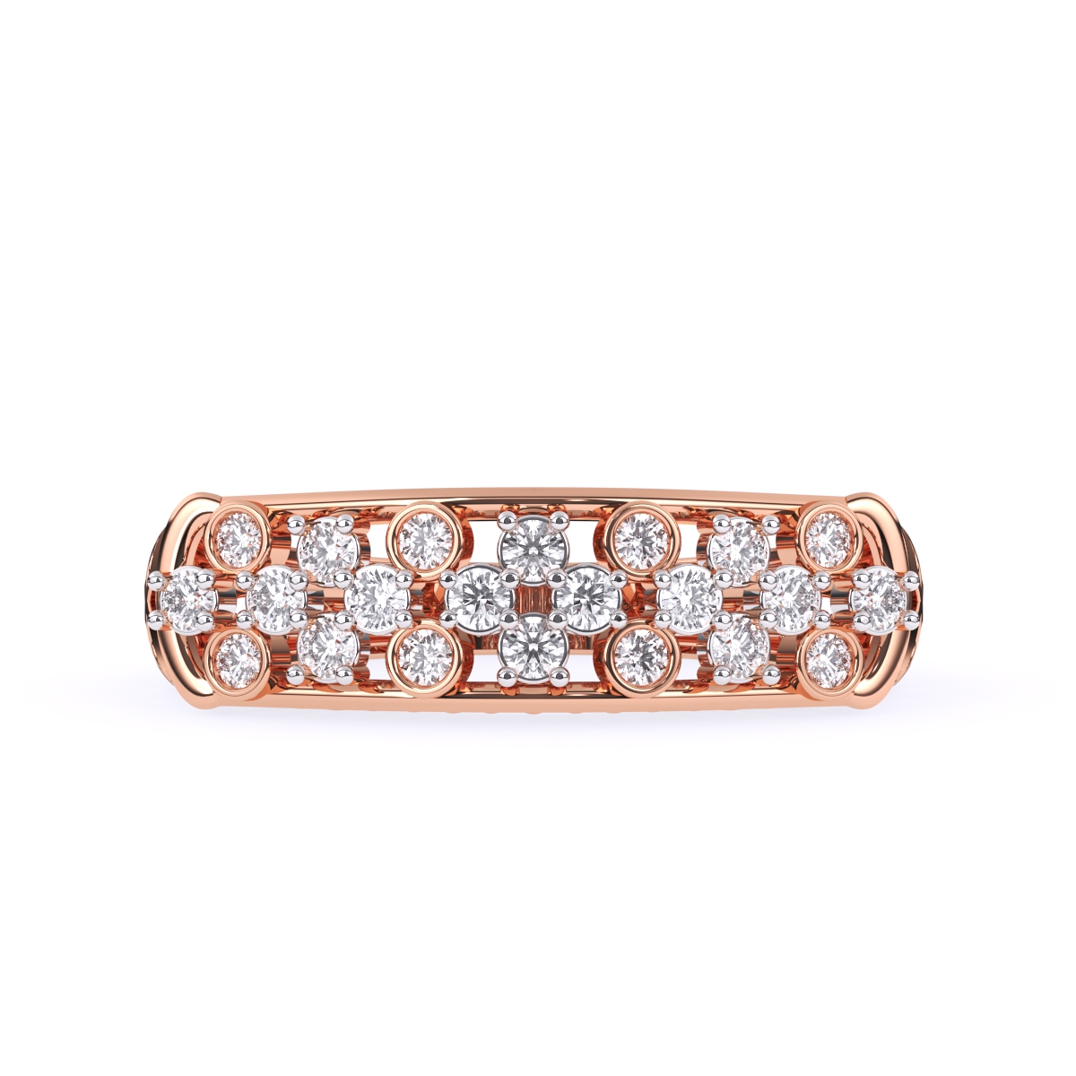 14K Gold Round Cut Diamond Engagement Ring