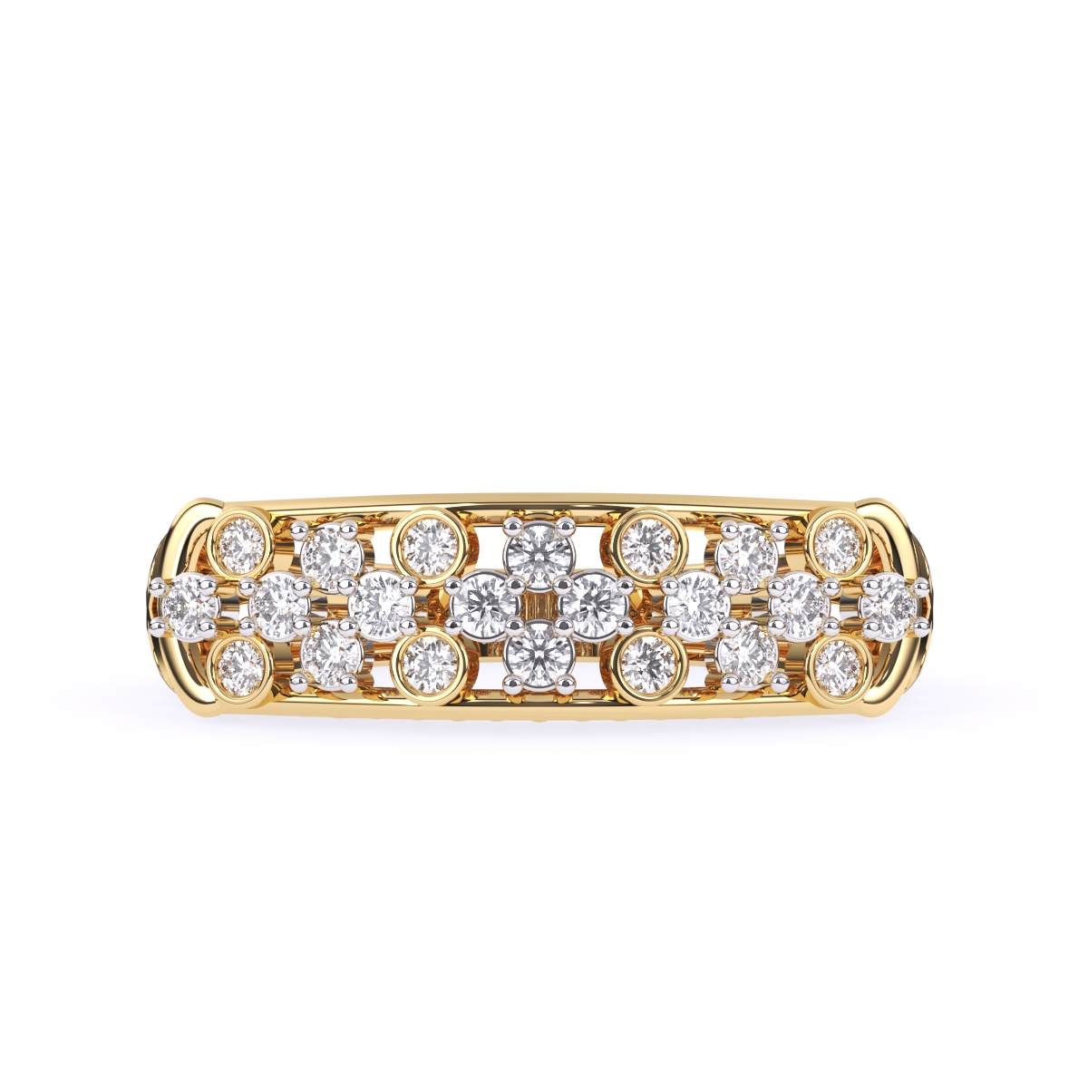 14K Gold Round Cut Diamond Engagement Ring