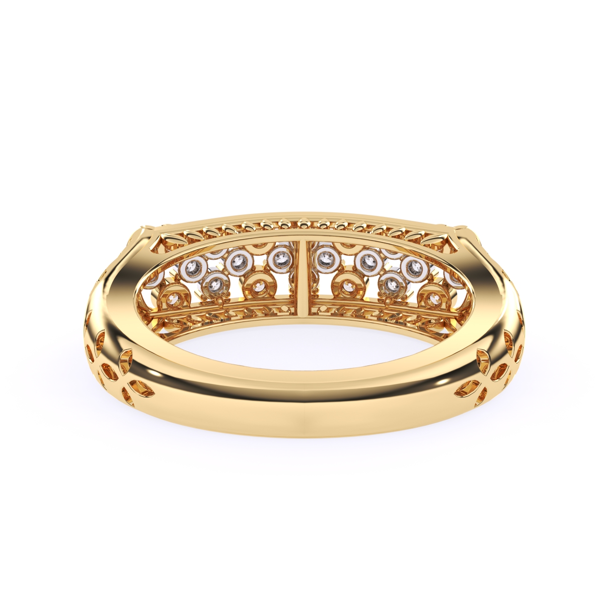 14K Gold Round Cut Diamond Engagement Ring