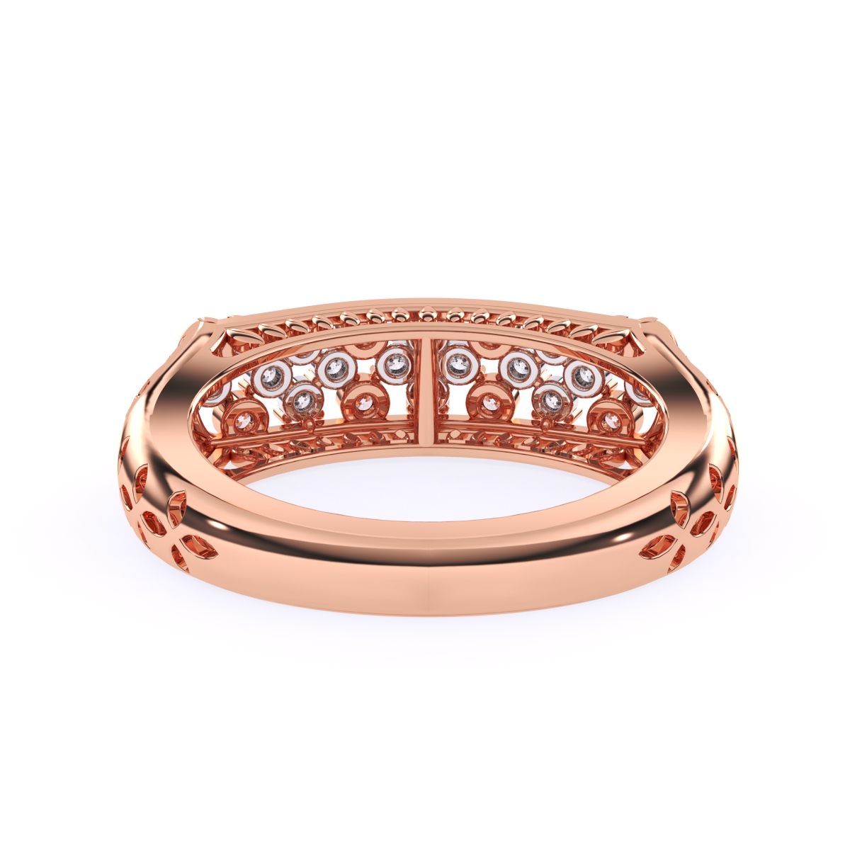 14K Gold Round Cut Diamond Engagement Ring