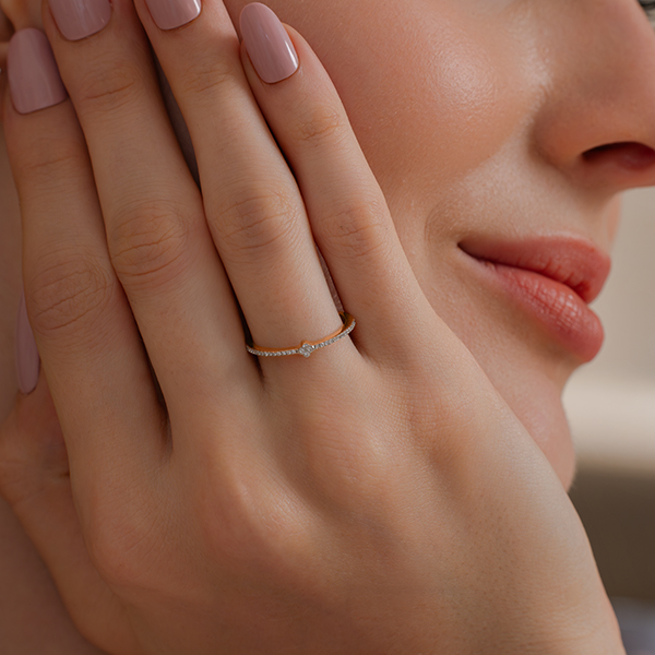 Gorgeous Two Tone Lab Grown Ring