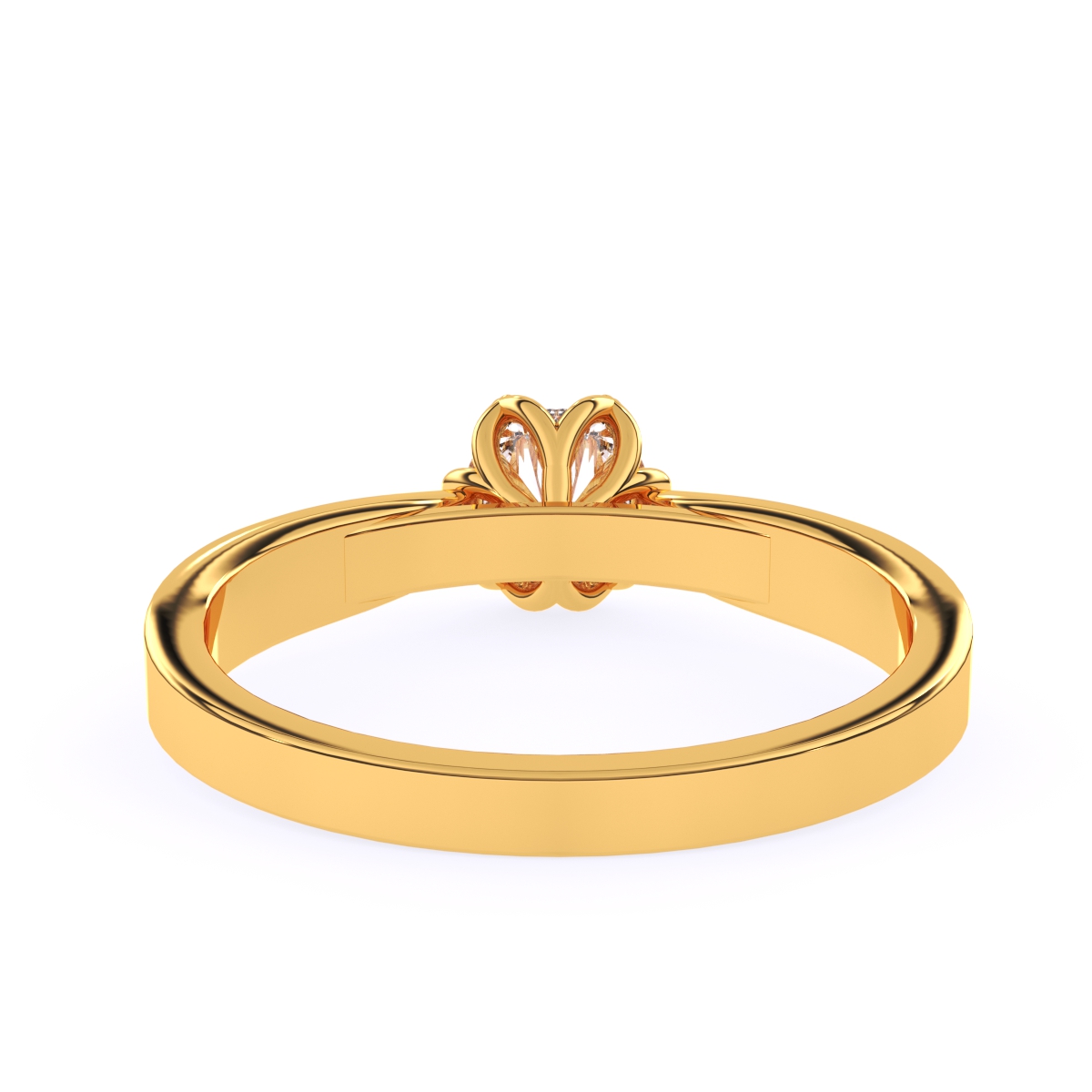 Simple Cathedral Setting Round Diamond Ring