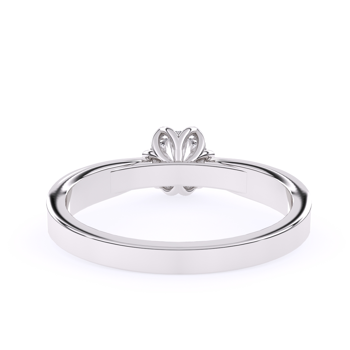 Simple Cathedral Setting Round Diamond Ring