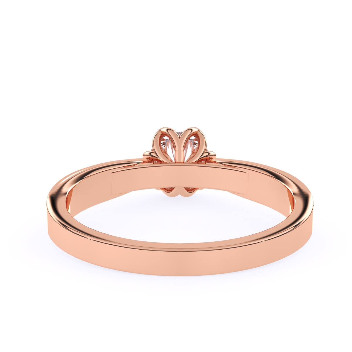 Simple Cathedral Setting Round Diamond Ring