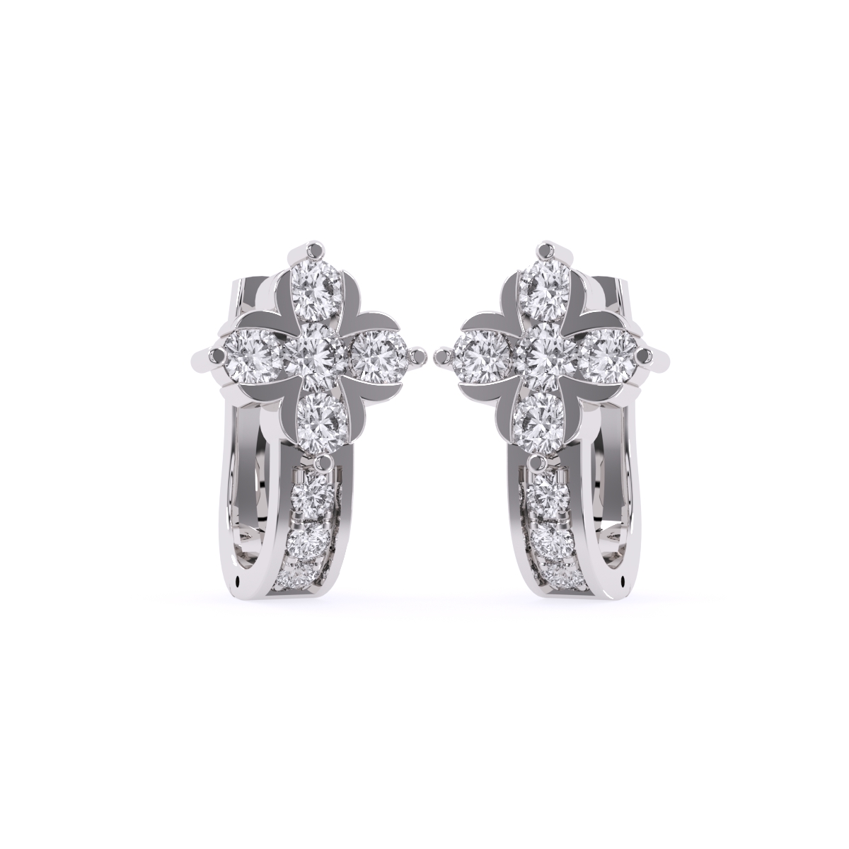 Rose Gold Lab Grown Diamond Hoop Earrings