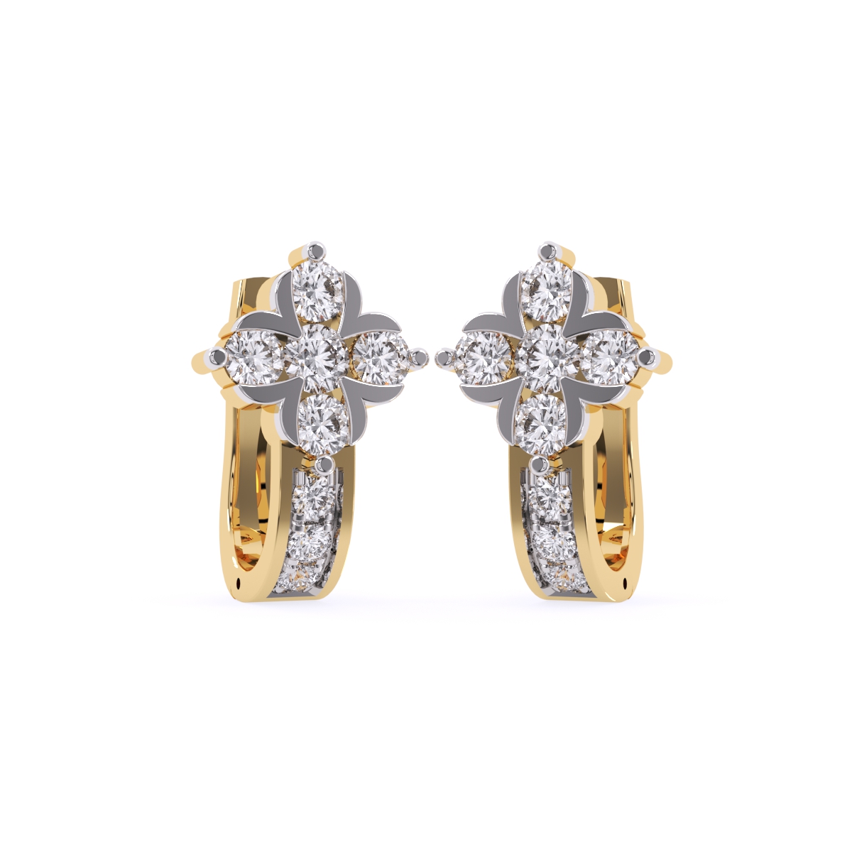 Rose Gold Lab Grown Diamond Hoop Earrings