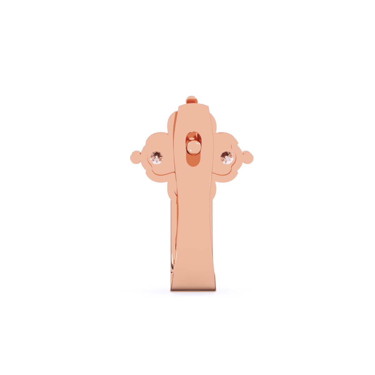 Rose Gold Lab Grown Diamond Hoop Earrings