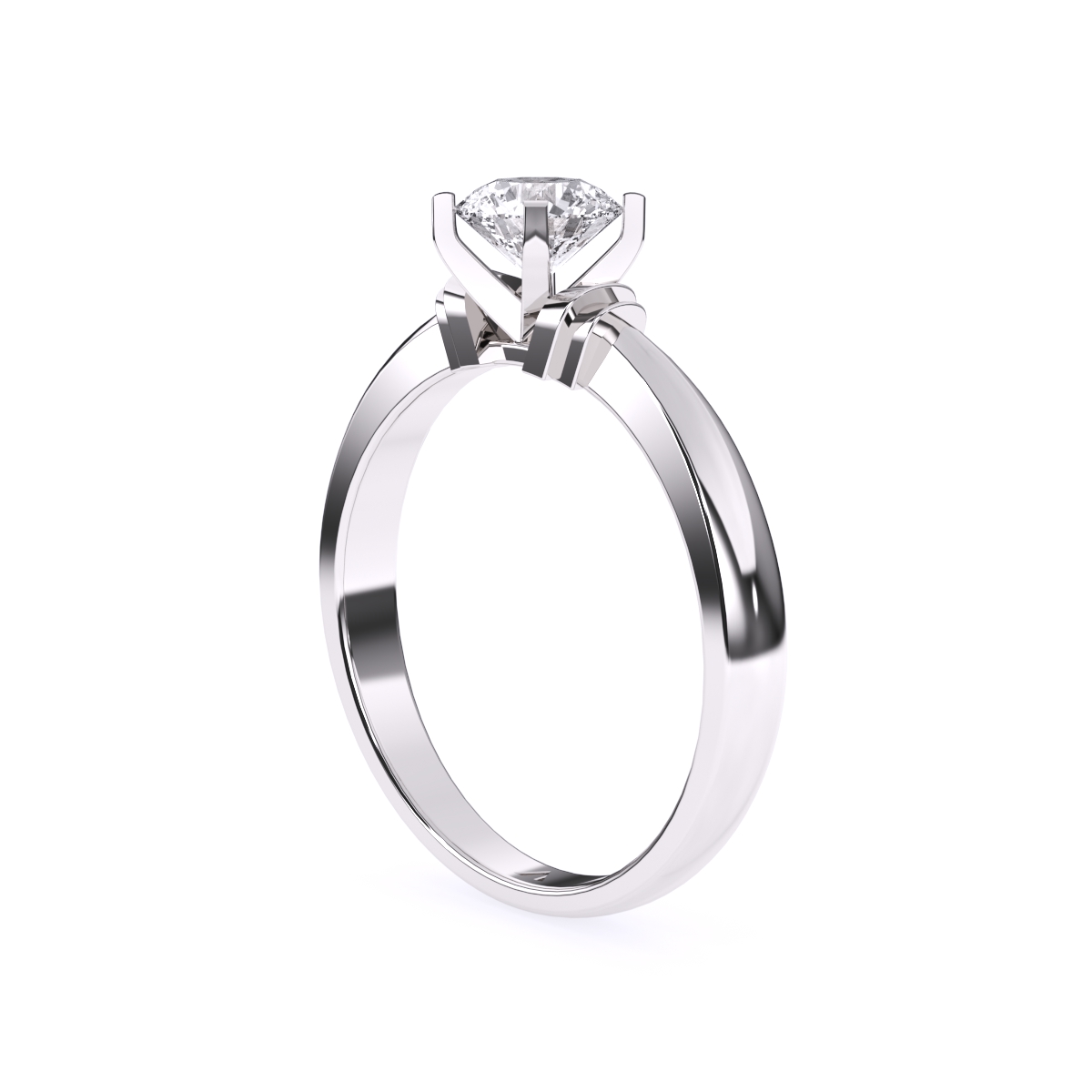 Solitaire Round Diamond Two Tone Ring