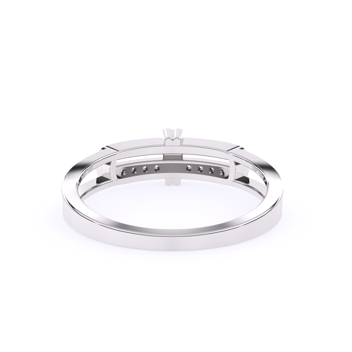 Unique Two Row Round Diamond Ring