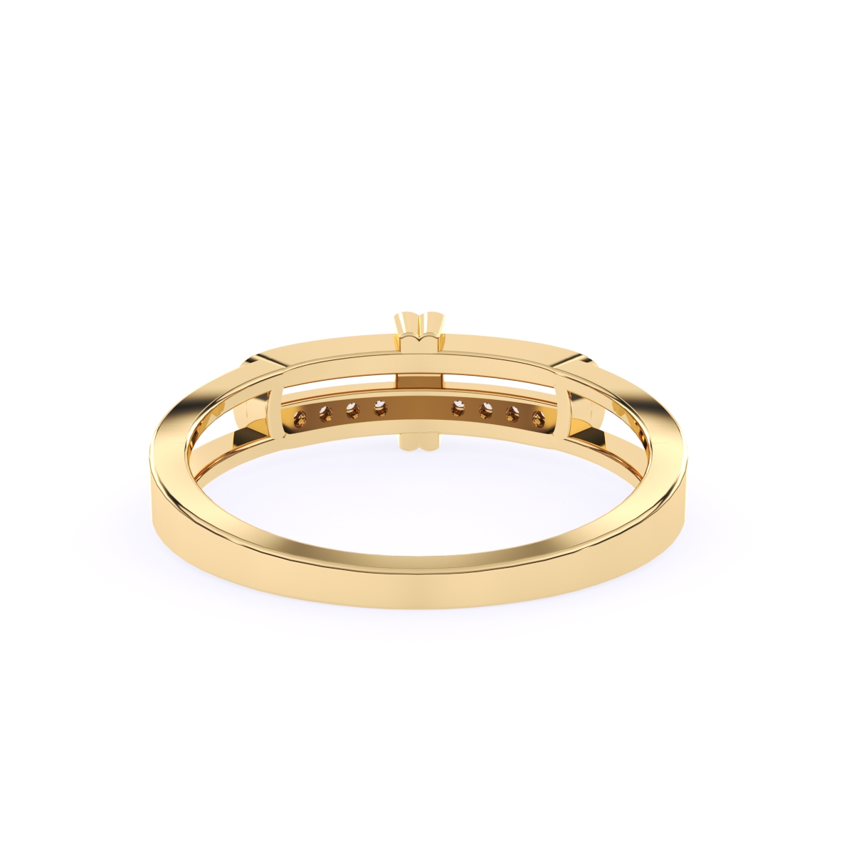 Unique Two Row Round Diamond Ring