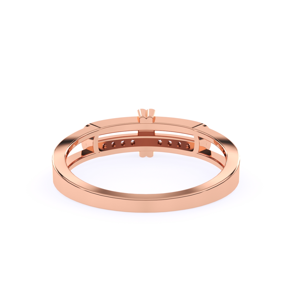 Unique Two Row Round Diamond Ring
