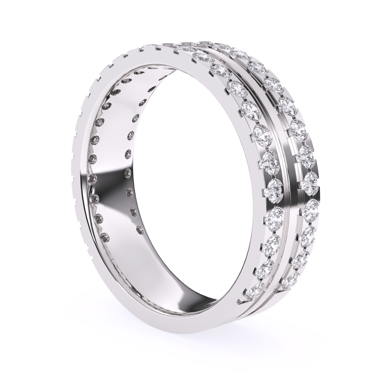 Elegant Two Tone Lab Grown Diamond Band