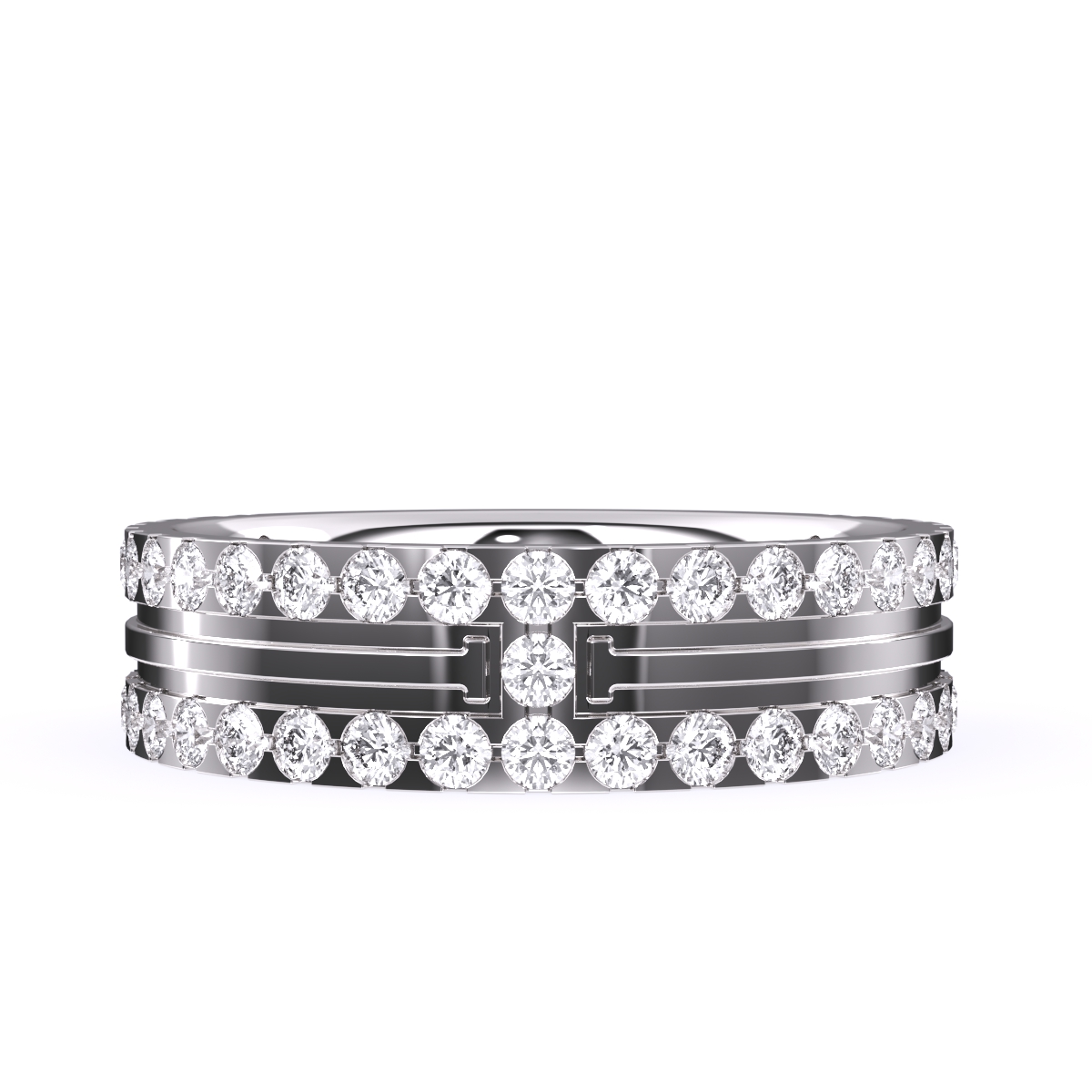 Elegant Two Tone Lab Grown Diamond Band