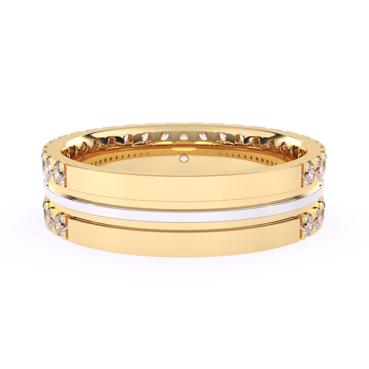 Elegant Two Tone Lab Grown Diamond Band