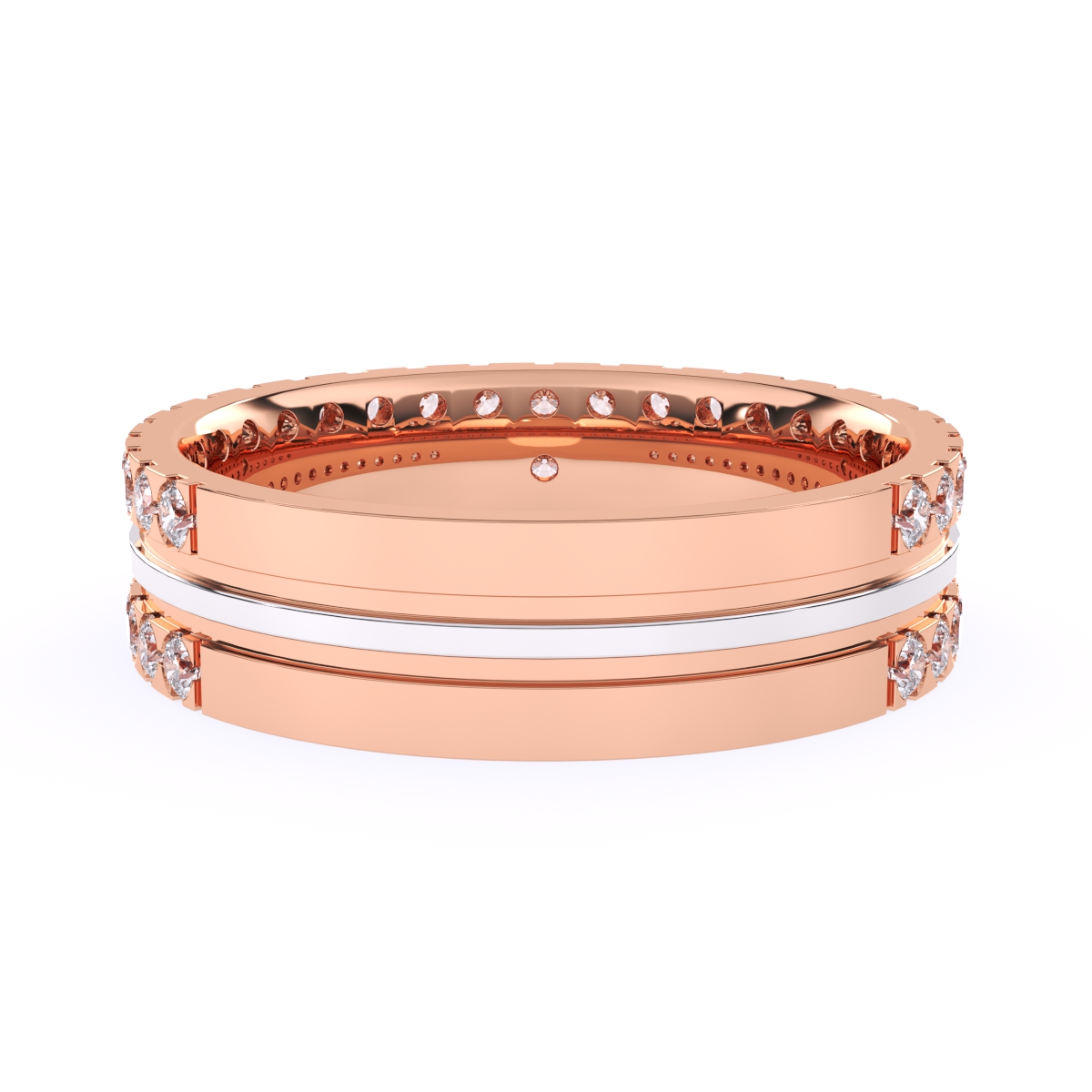 Elegant Two Tone Lab Grown Diamond Band