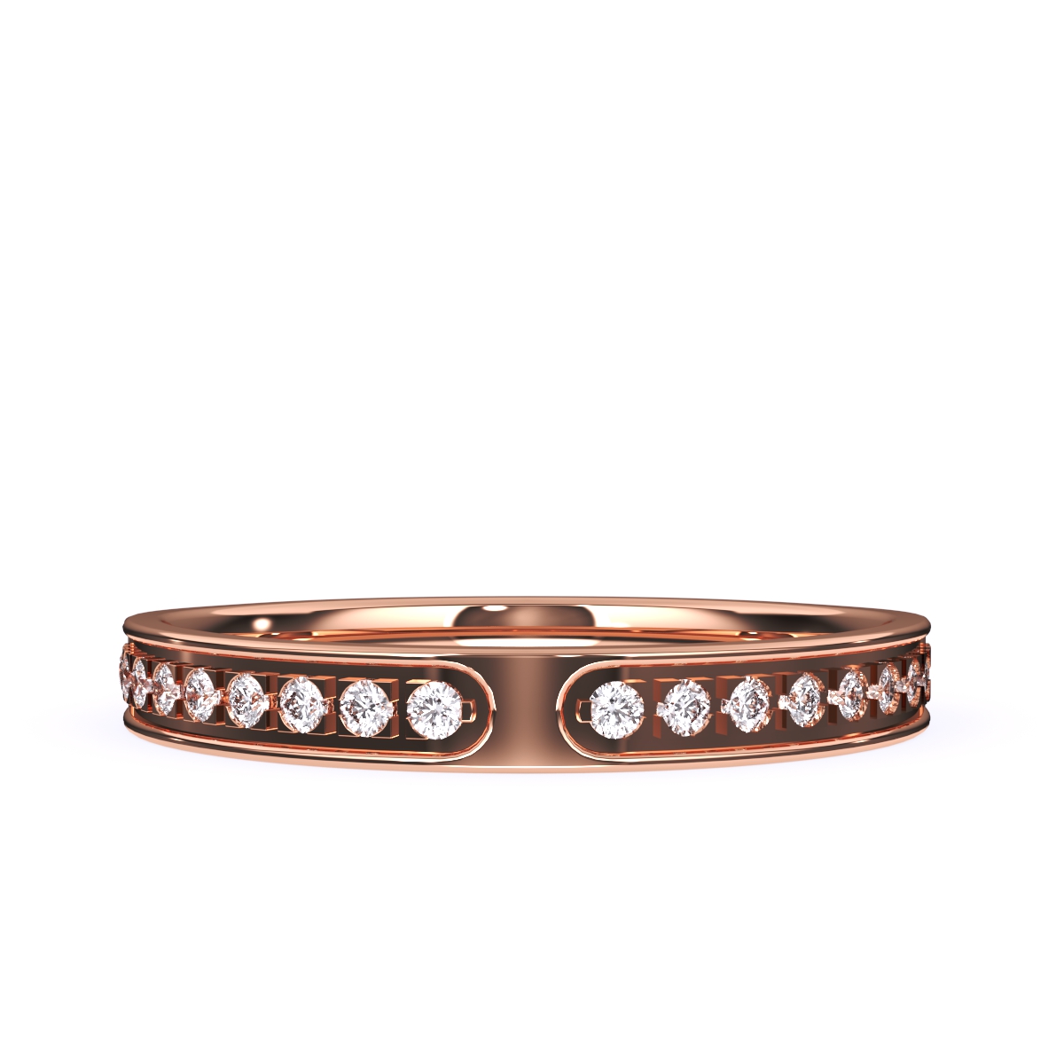 Fashionable Round Lab Grown Diamond Band
