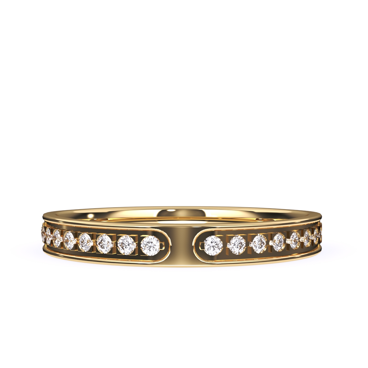 Fashionable Round Lab Grown Diamond Band