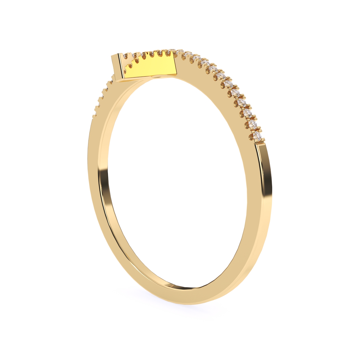 Antique Cross Round Lab Grown Diamond Ring