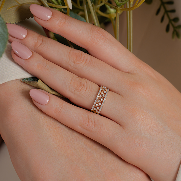 Antique Round Diamond Cluster Ring For Her