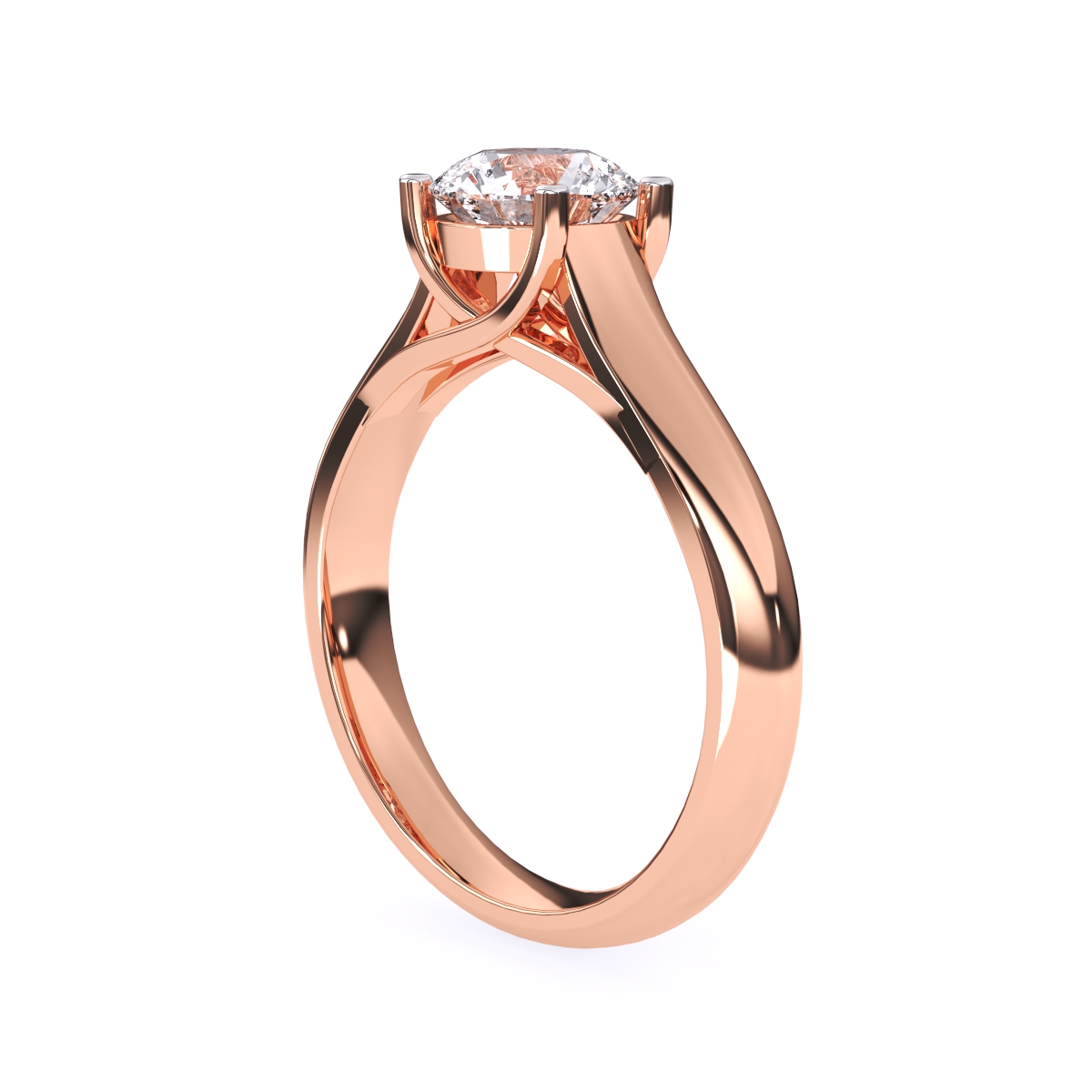 Round Solitaire Lab Grown Diamond Ring