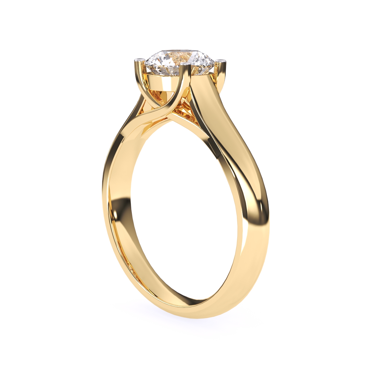 Round Solitaire Lab Grown Diamond Ring