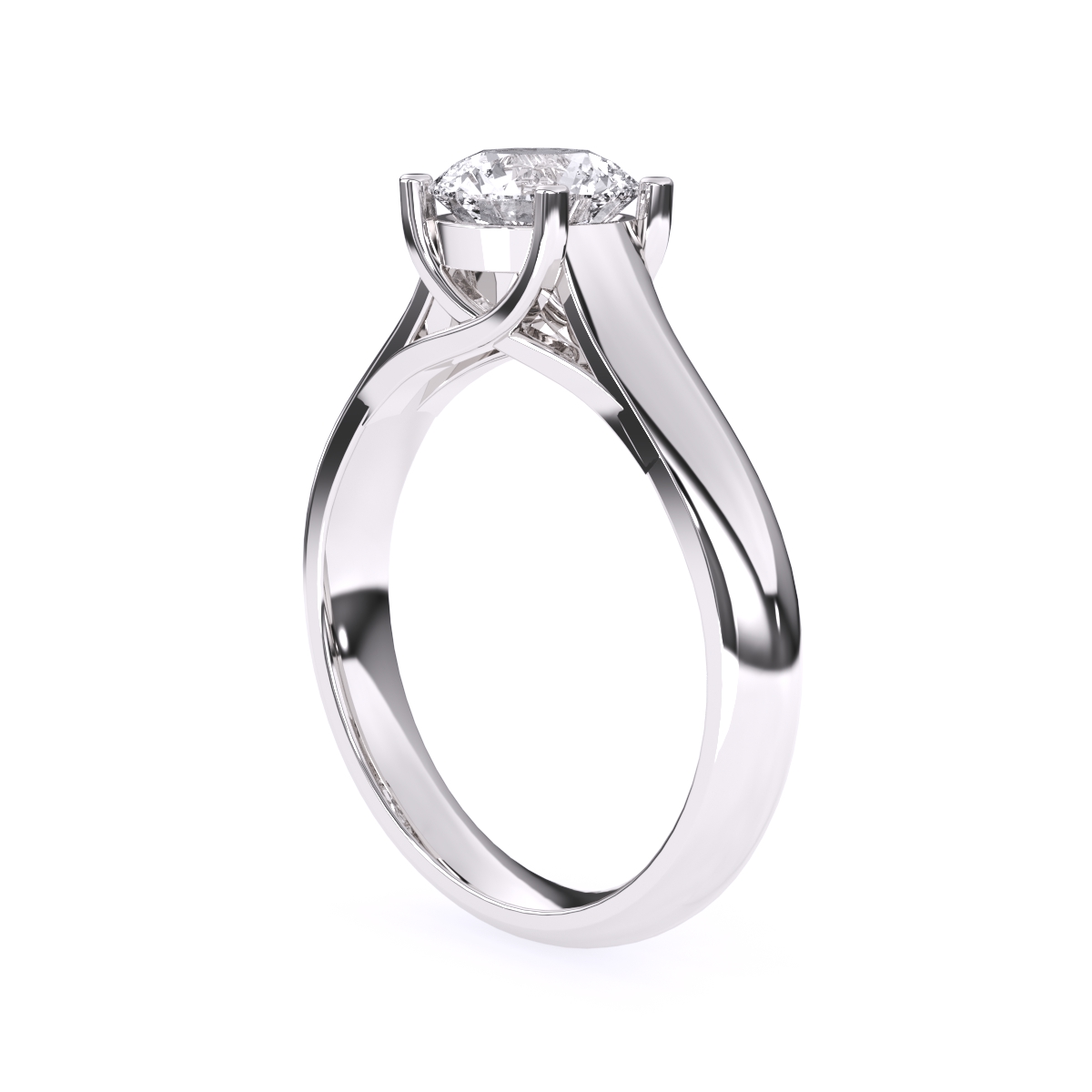Round Solitaire Lab Grown Diamond Ring