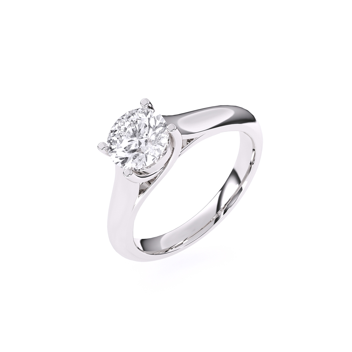 Round Solitaire Lab Grown Diamond Ring