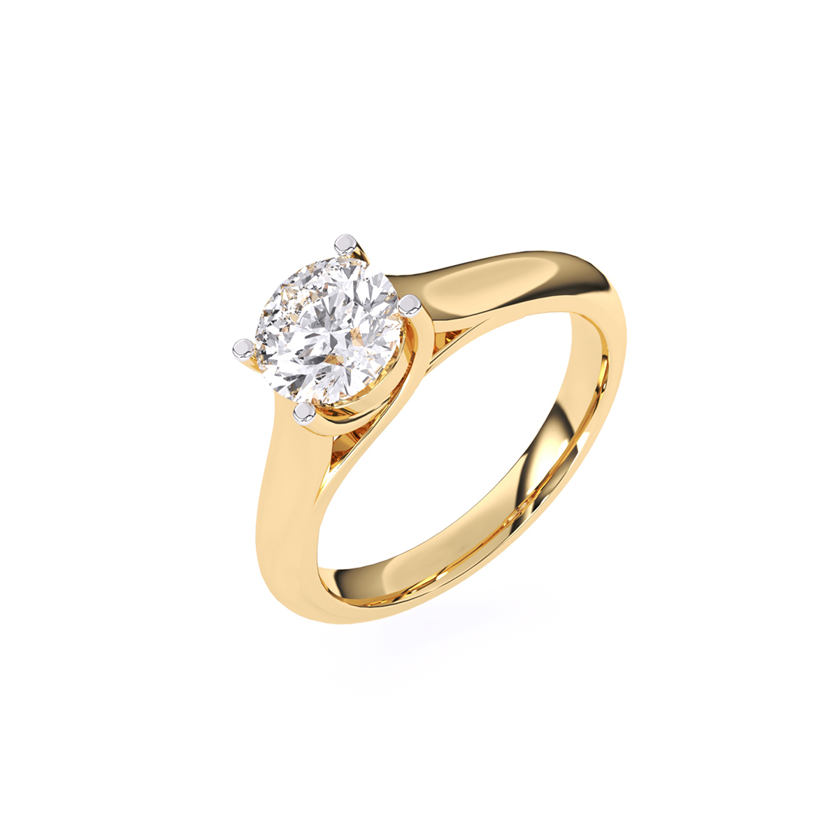 Round Solitaire Lab Grown Diamond Ring