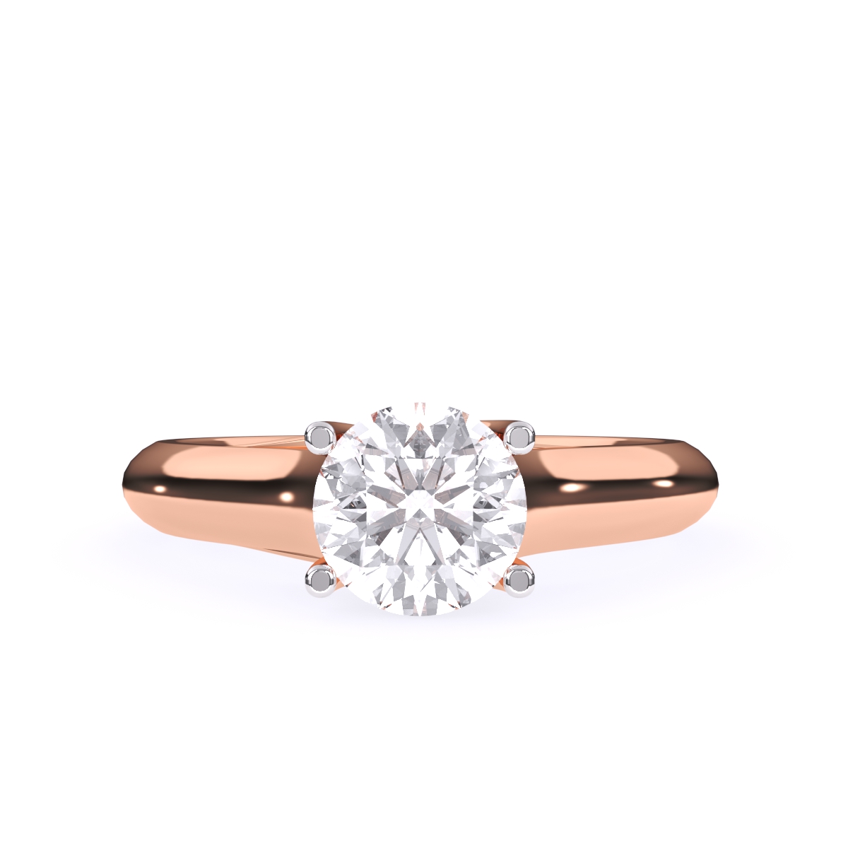 Round Solitaire Lab Grown Diamond Ring
