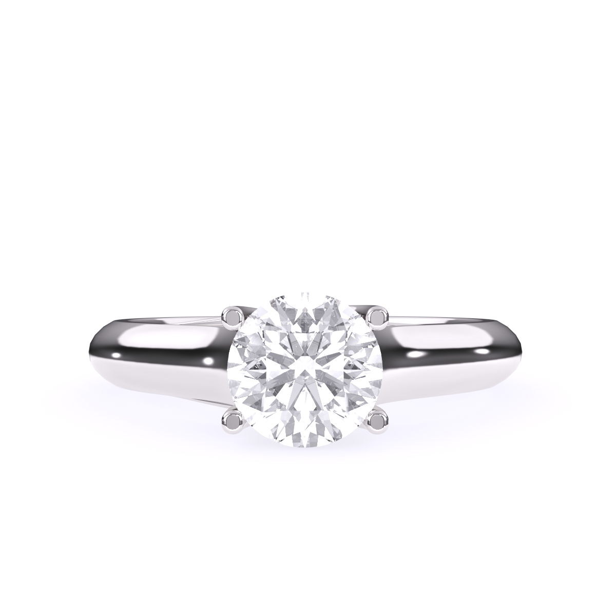 Round Solitaire Lab Grown Diamond Ring