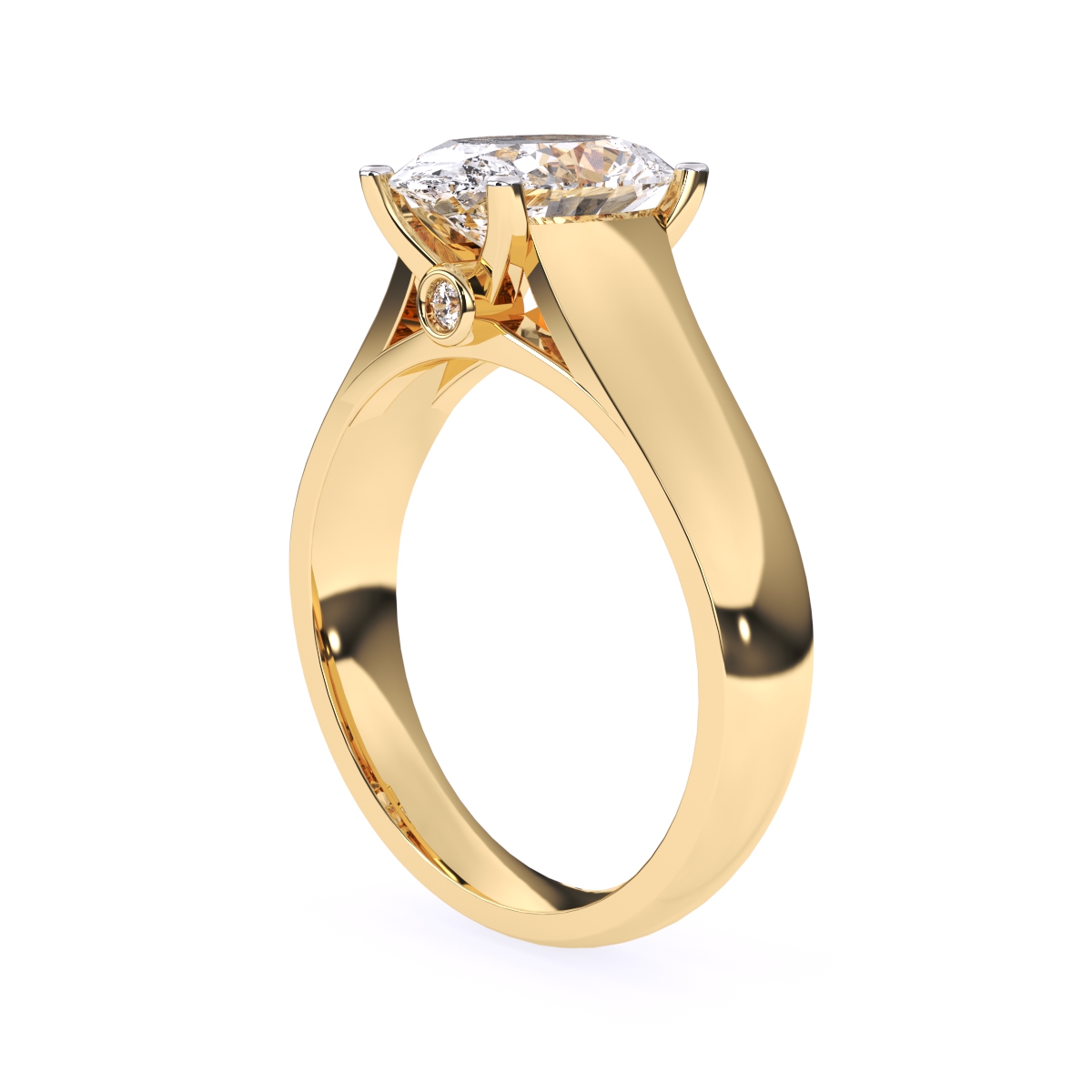 Classic Lab Grown Oval Cut Solitaire Ring