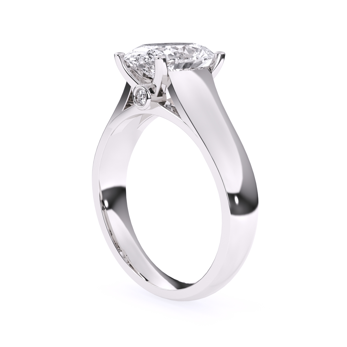 Classic Lab Grown Oval Cut Solitaire Ring