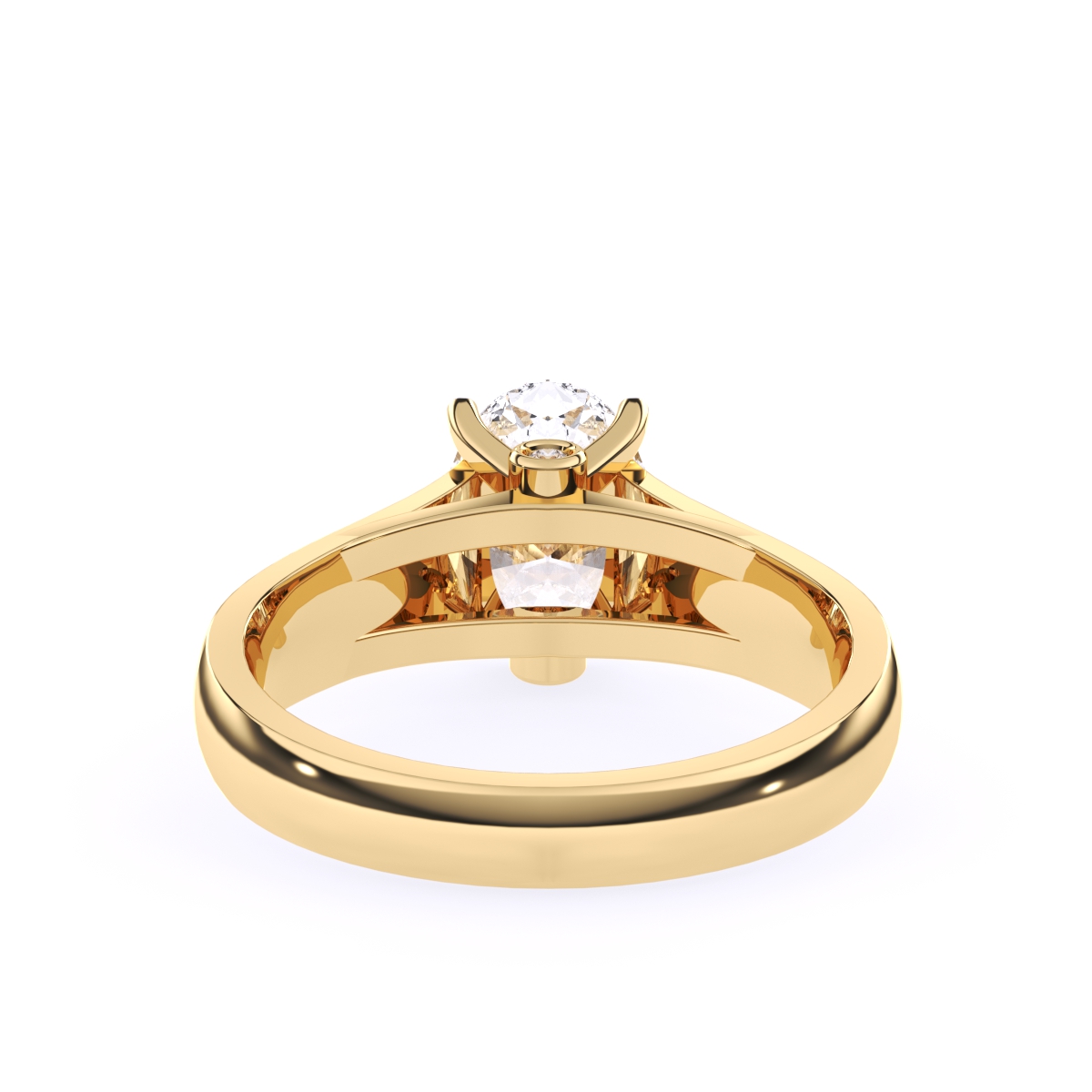 Classic Lab Grown Oval Cut Solitaire Ring