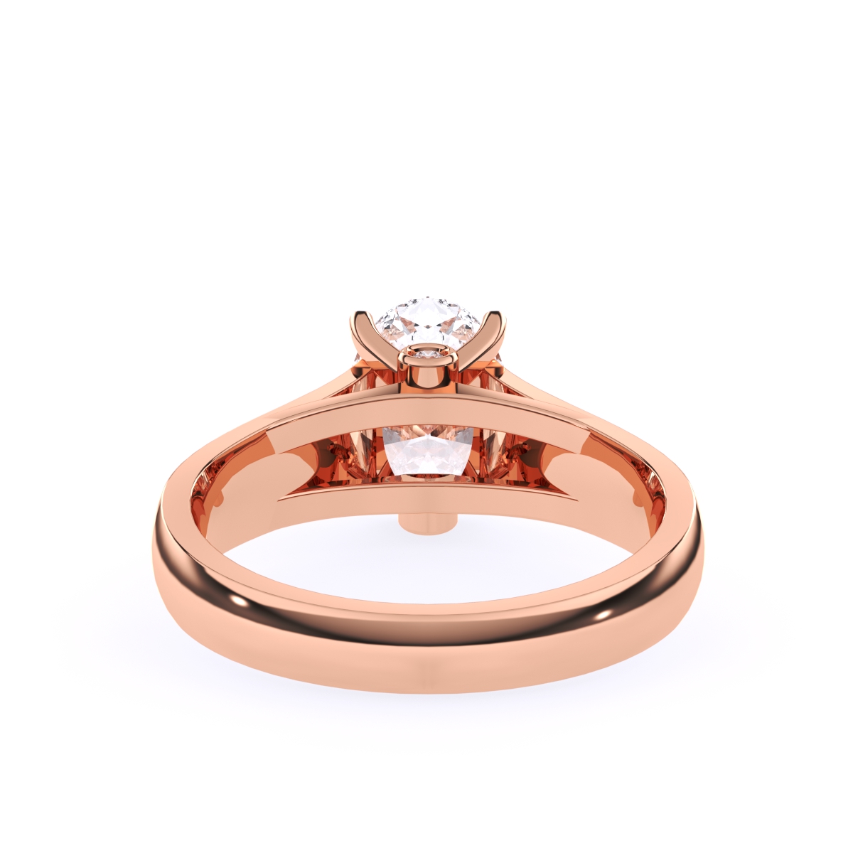 Classic Lab Grown Oval Cut Solitaire Ring