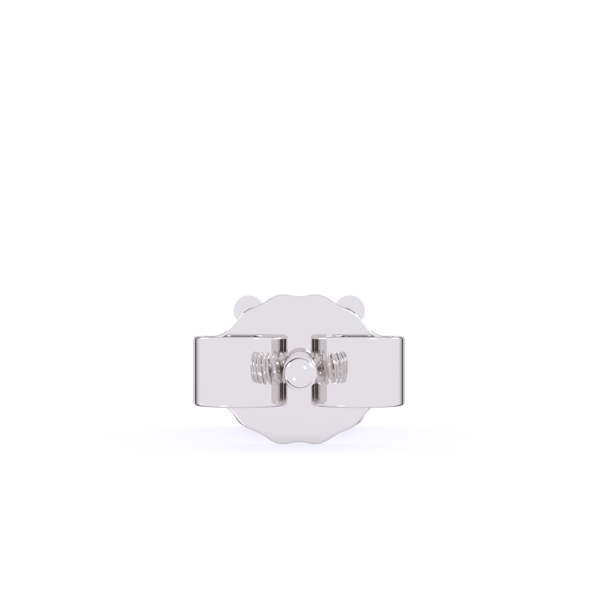 Trendy Four Prong Round Diamond Stud Earrings
