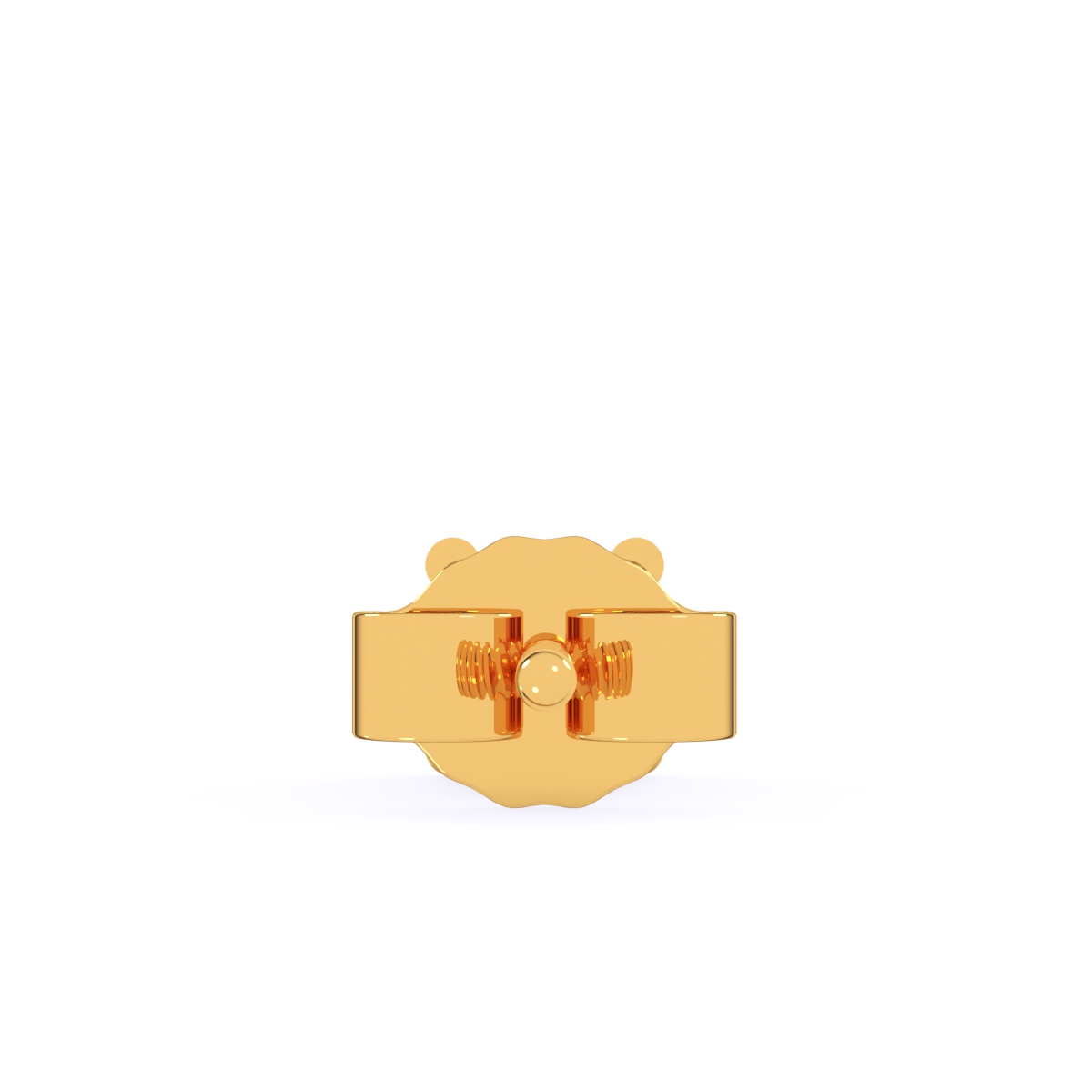 Trendy Four Prong Round Diamond Stud Earrings