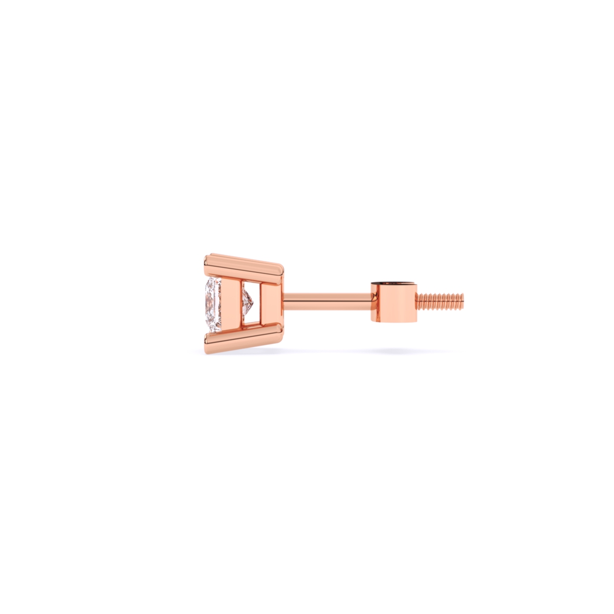 Trendy Lab Grown Diamond 4 Prong Baby Earrings