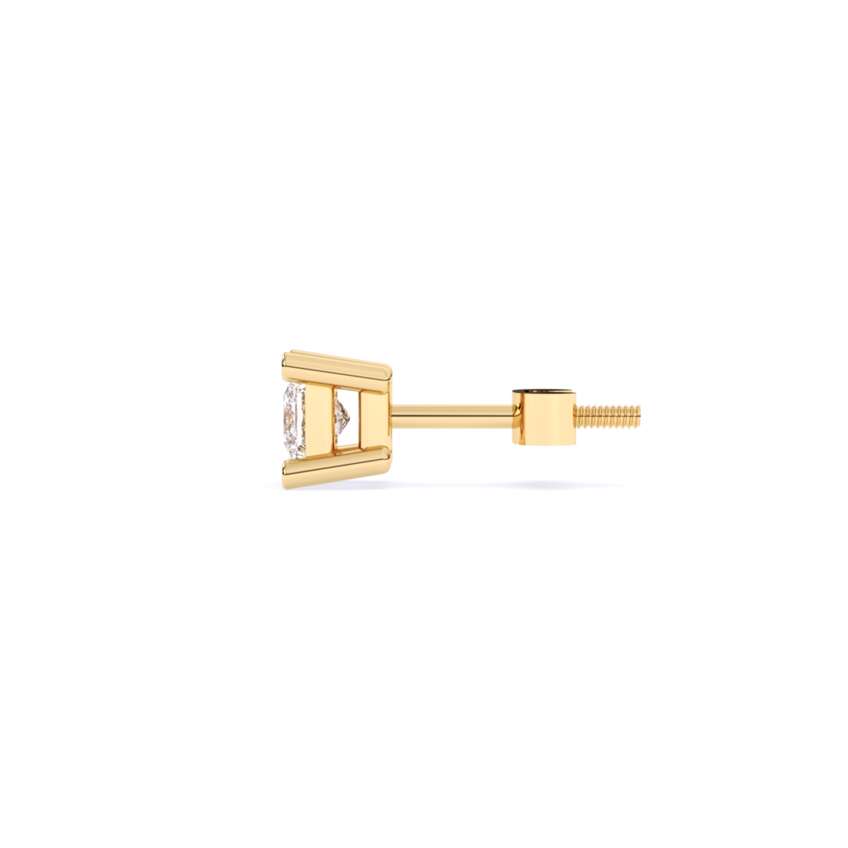 Trendy Lab Grown Diamond 4 Prong Baby Earrings