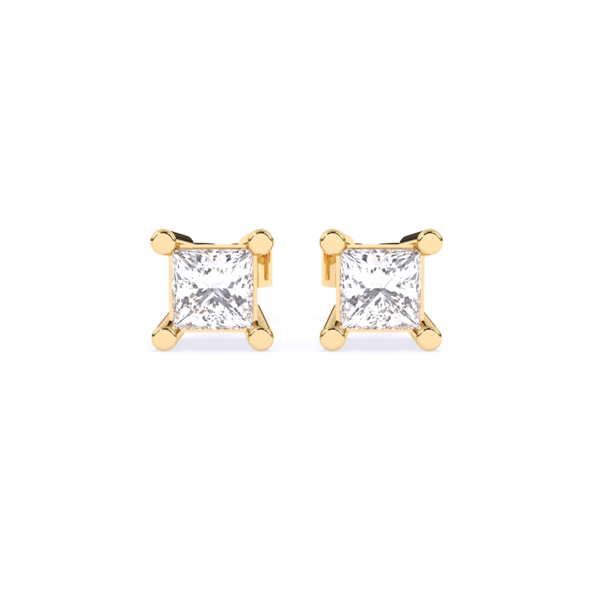 Trendy Lab Grown Diamond 4 Prong Baby Earrings
