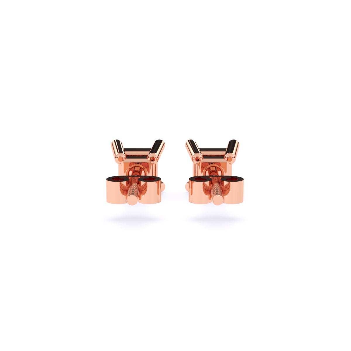 Trendy Lab Grown Diamond 4 Prong Baby Earrings