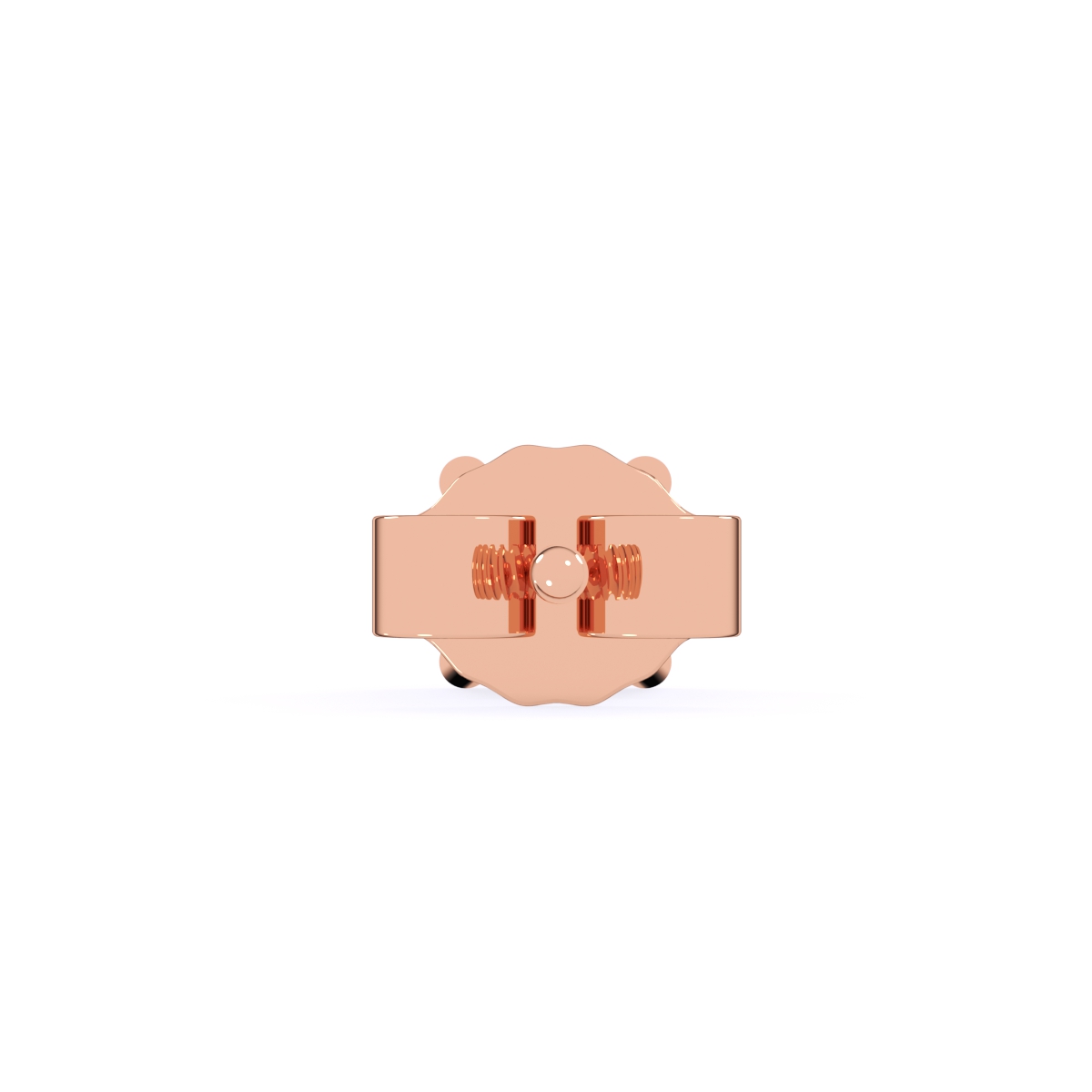 Delicate Round Lab Grown Stud Earrings