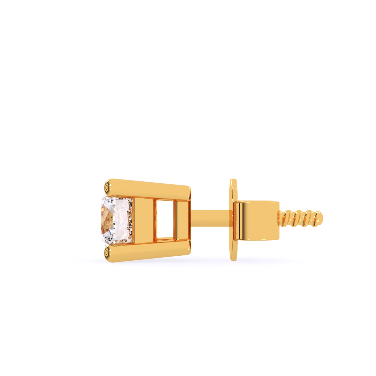 Delicate Round Lab Grown Stud Earrings
