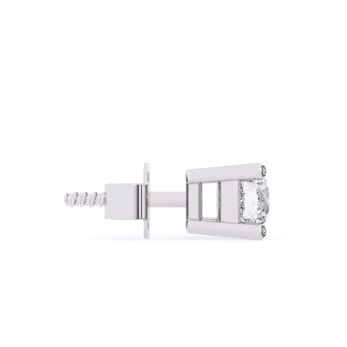 Delicate Round Lab Grown Stud Earrings