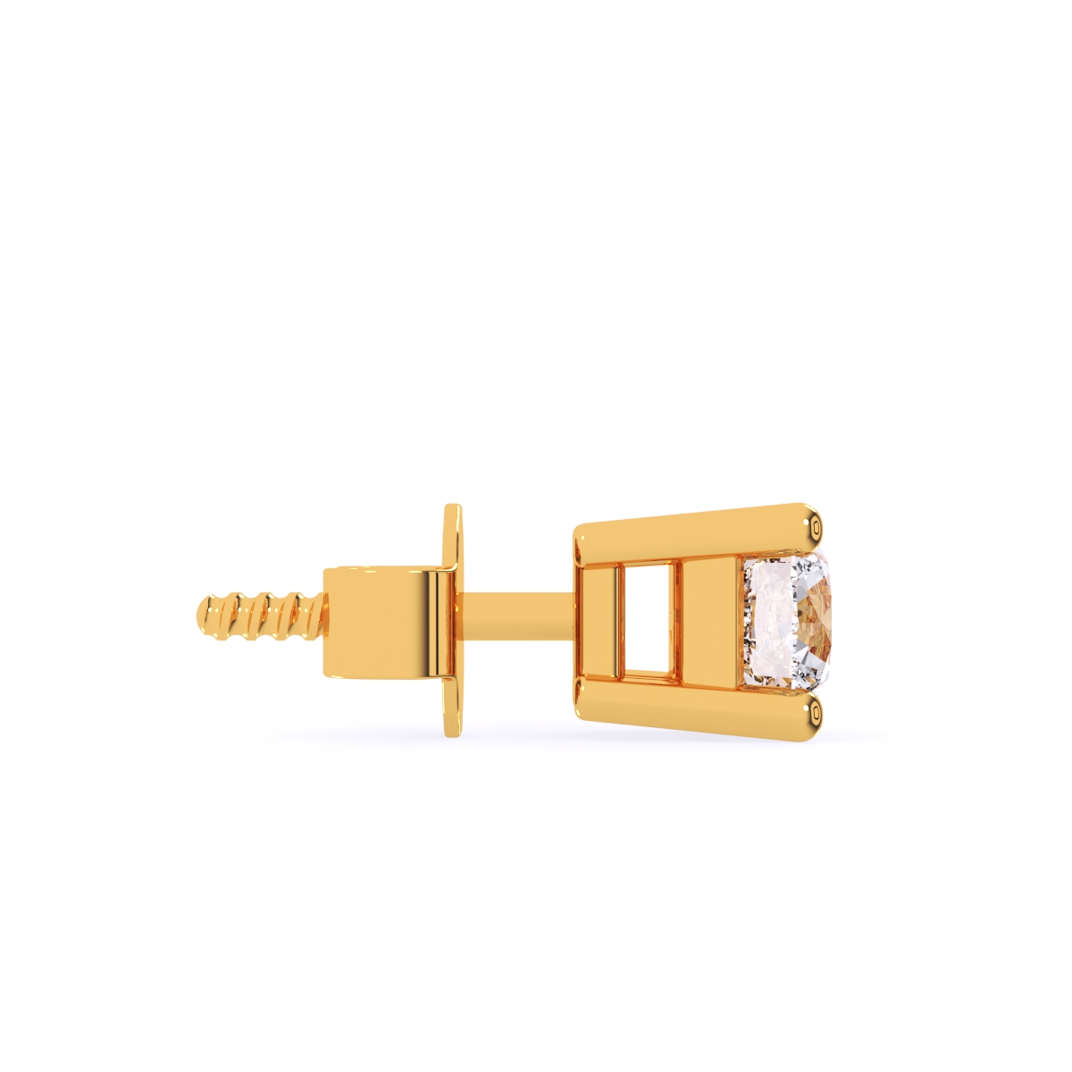 Delicate Round Lab Grown Stud Earrings