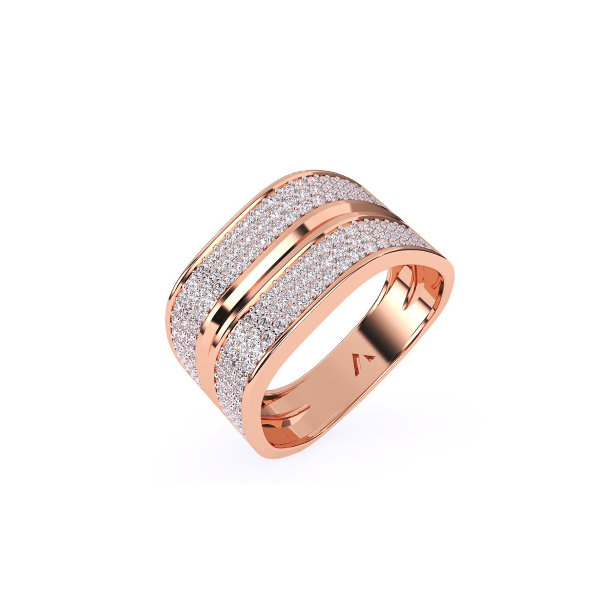 Round Lab Grown Diamond Men’s Ring