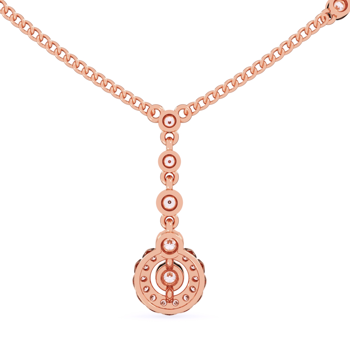 Round Diamond Cluster Pendant
