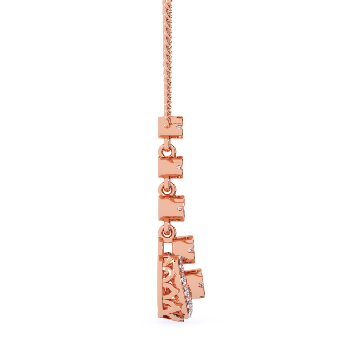Round Diamond Cluster Pendant