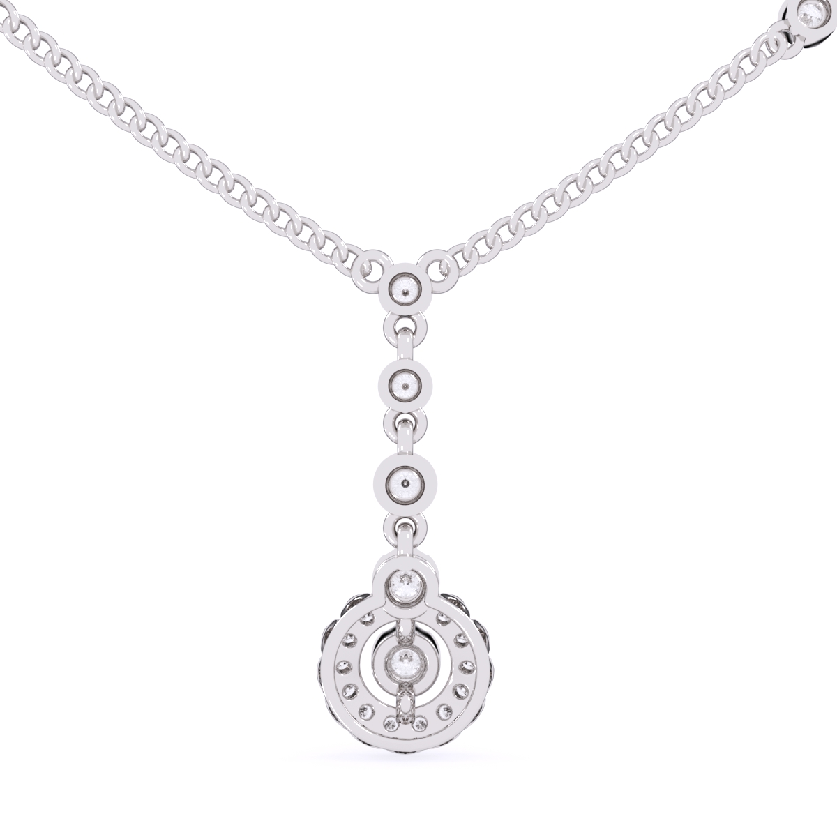 Round Diamond Cluster Pendant