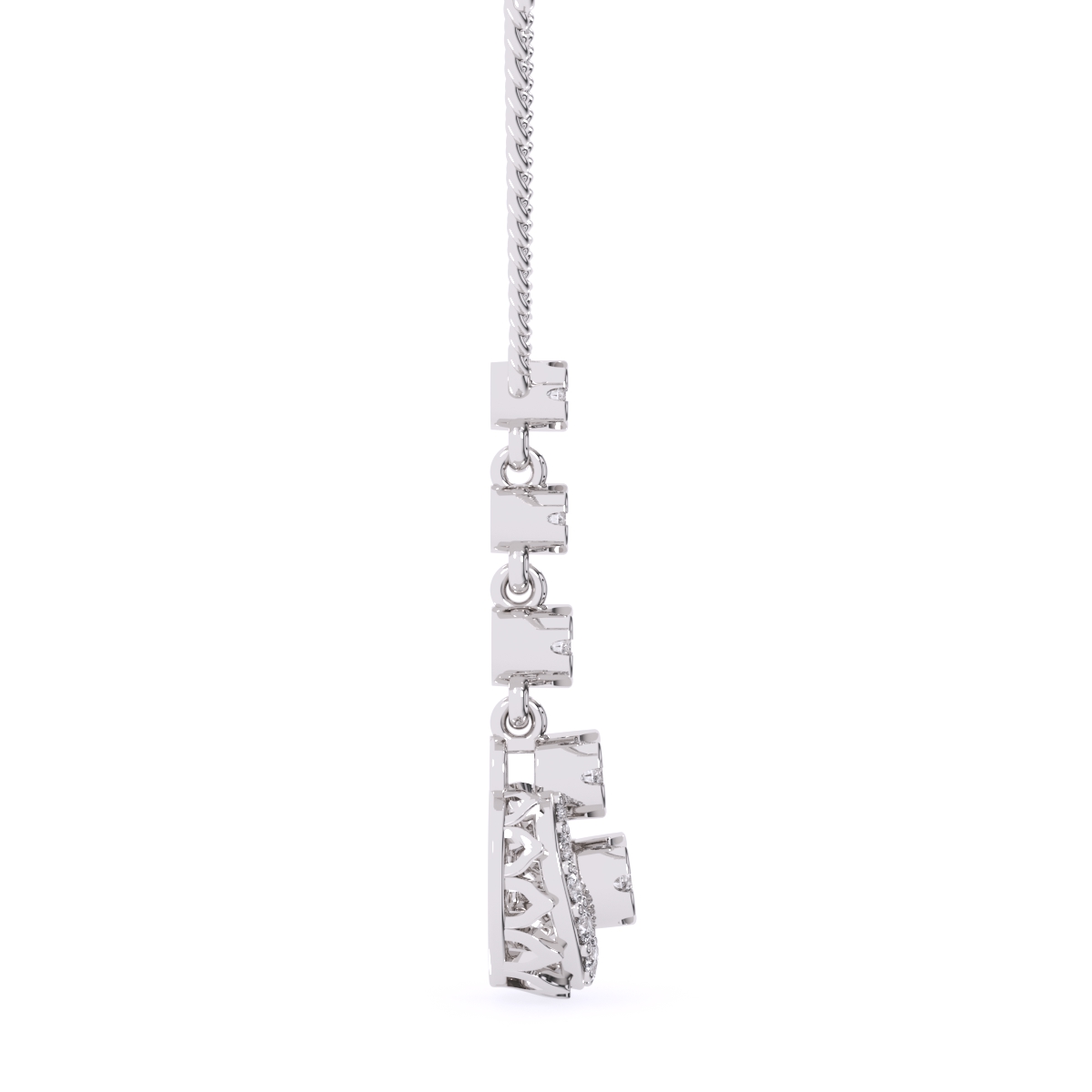 Round Diamond Cluster Pendant